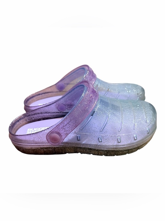 Other - Glitter Translucent Jelly Clog Sandals - Purple to Blue Ombre Girls size 3